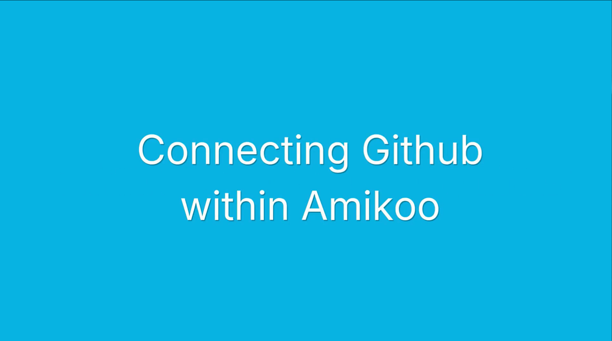 connect GitHub repositories to Amikoo